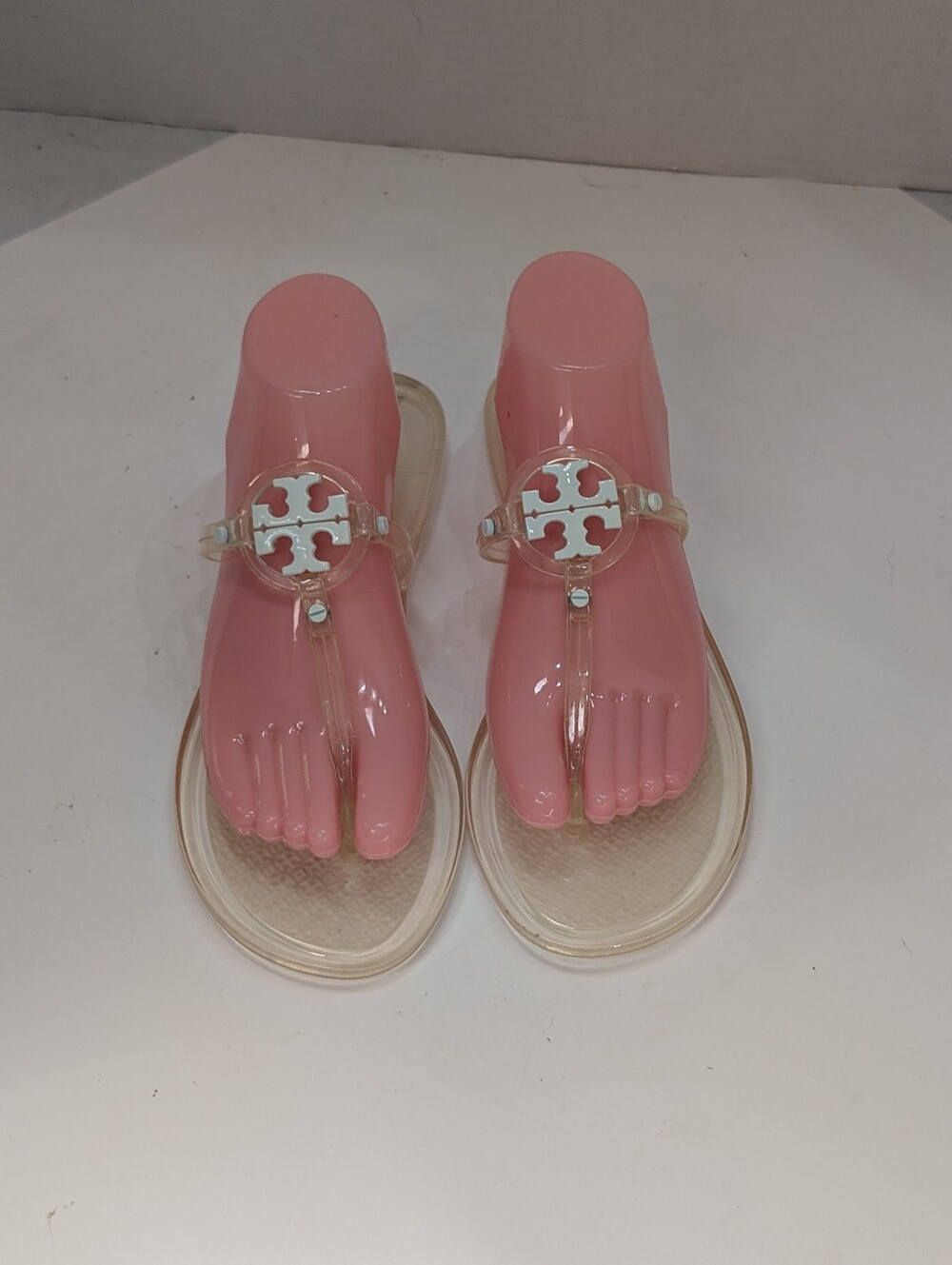 Tory Burch Women's 9 Mini Miller Jelly Thong Sandals Clear